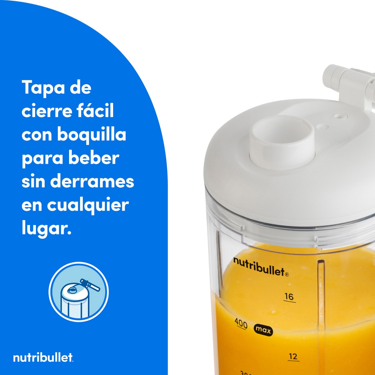 Nutribullet Portable Flex con carga USB, Blanco. Nutribullet — imagen 3
