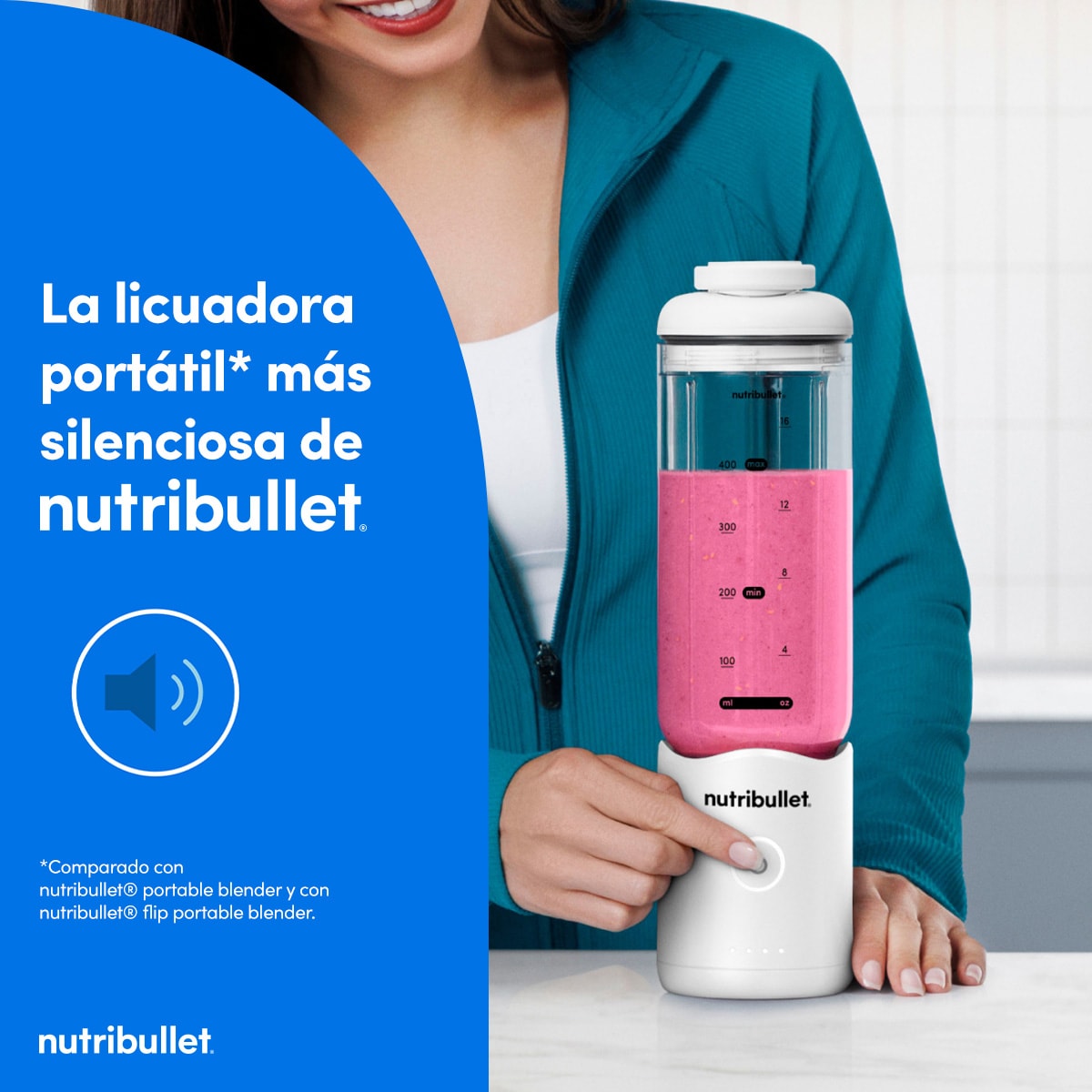 Nutribullet Portable Flex con carga USB, Blanco. Nutribullet — imagen 6