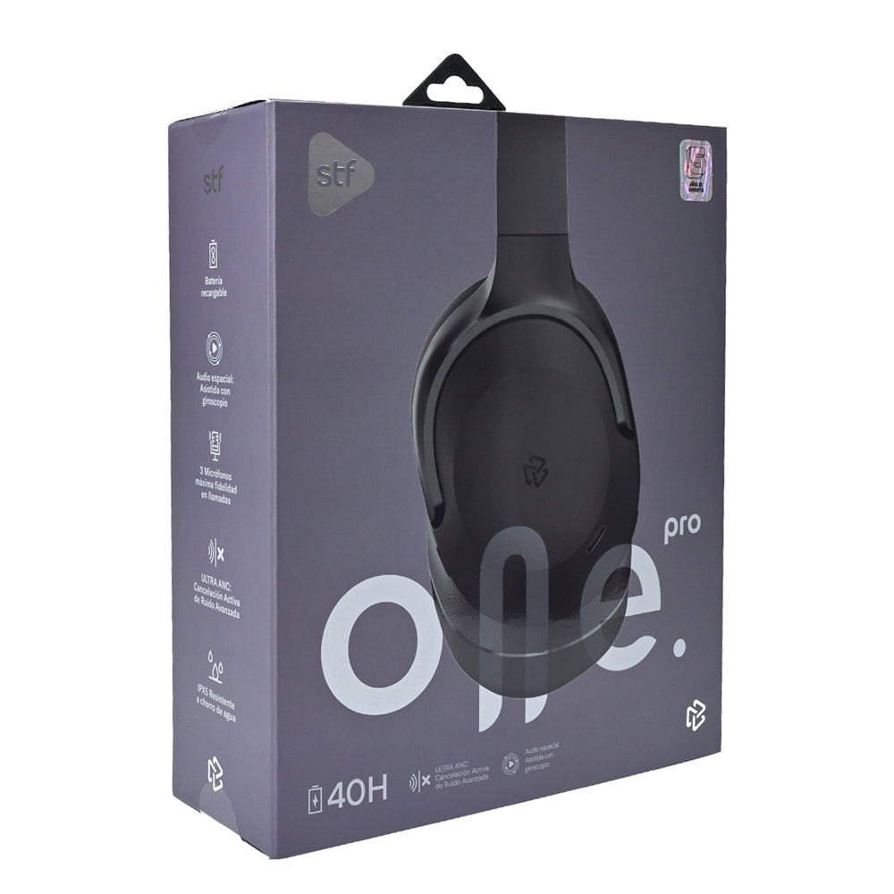 Audífonos inalámbricos On Ear One Pro STF ANC 40h Uso Negro — imagen 14