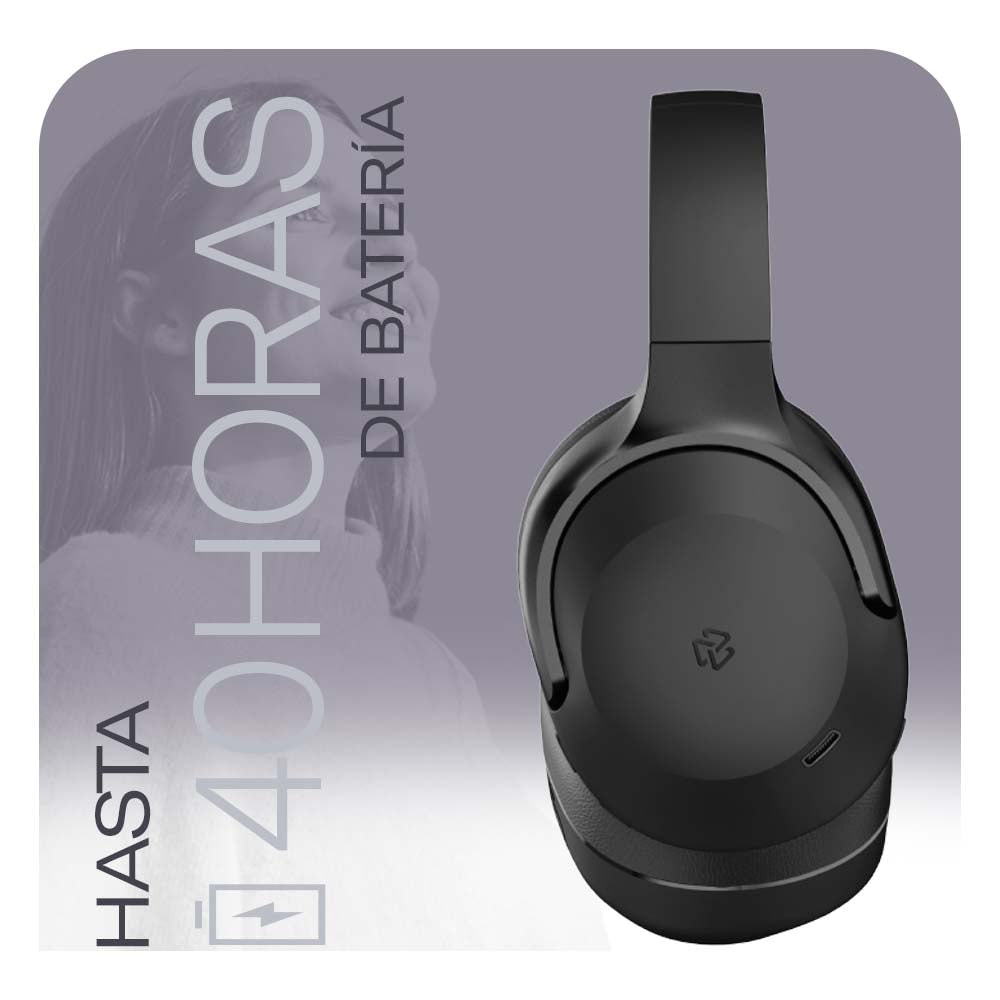 Audífonos inalámbricos On Ear One Pro STF ANC 40h Uso Negro — imagen 11