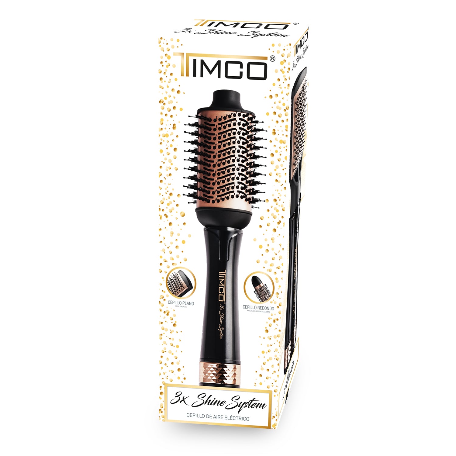 Cepillo de Aire Electrico Secadora de Cabello 3 Cabezales Intercambiables Timco AJ-819 — imagen 7