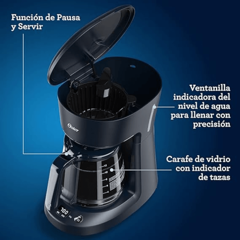 Cafetera Oster 12 Tazas BVSTDCS12BN-13 - Negro — imagen 4