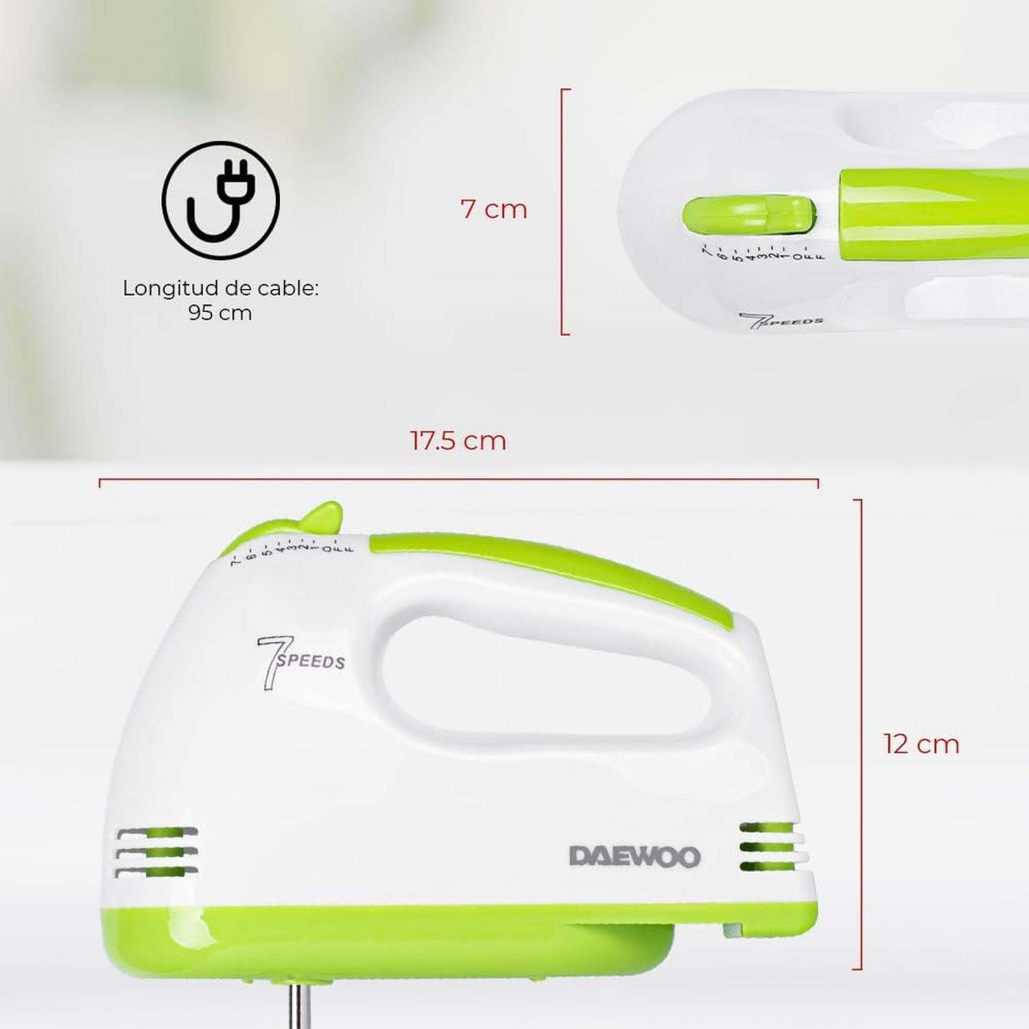 Batidora De Mano Daewoo Dhm-203 7 Velocidades Con Accesorios — imagen 5
