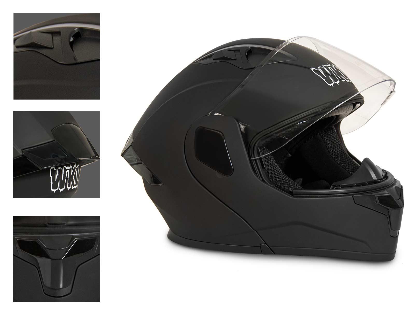 Casco motocicleta certificado DOT abatible moto WKL CH-103 — imagen 24