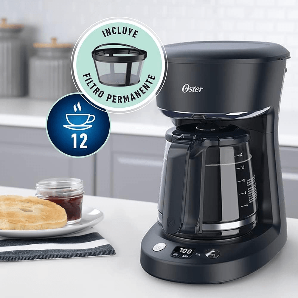 Cafetera Oster 12 Tazas BVSTDCS12BN-13 - Negro — imagen 7