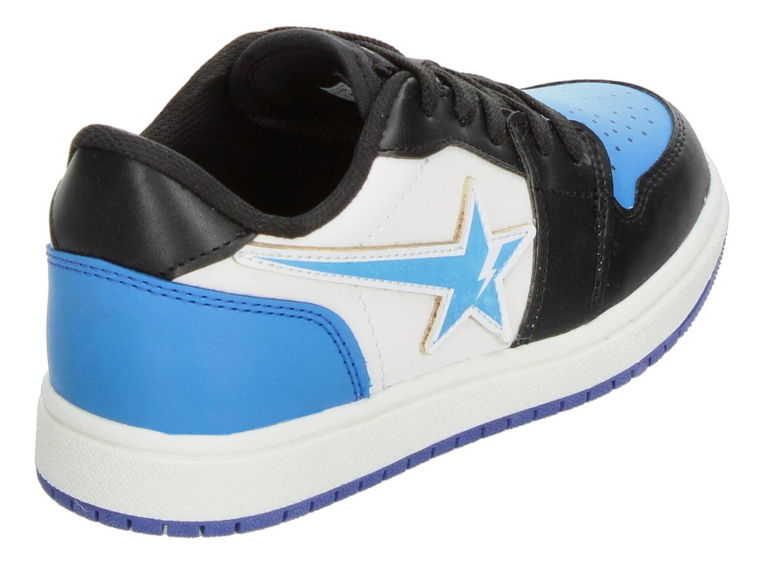 Tenis Niño Vavito Diseño Estrella Azul Negro Casual Ligero Streetwear Cintas Agujetas Ajustables — imagen 4