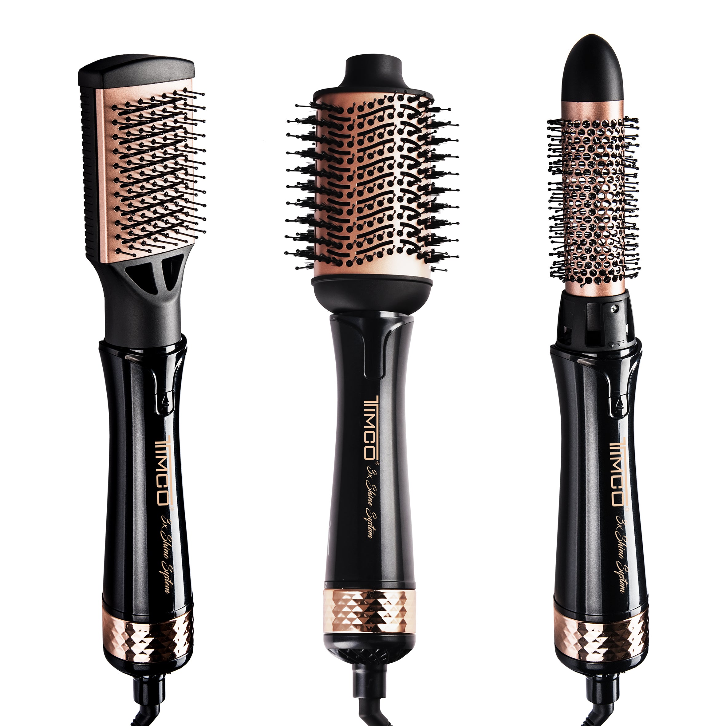 Cepillo de Aire Electrico Secadora de Cabello 3 Cabezales Intercambiables Timco AJ-819 — imagen 2