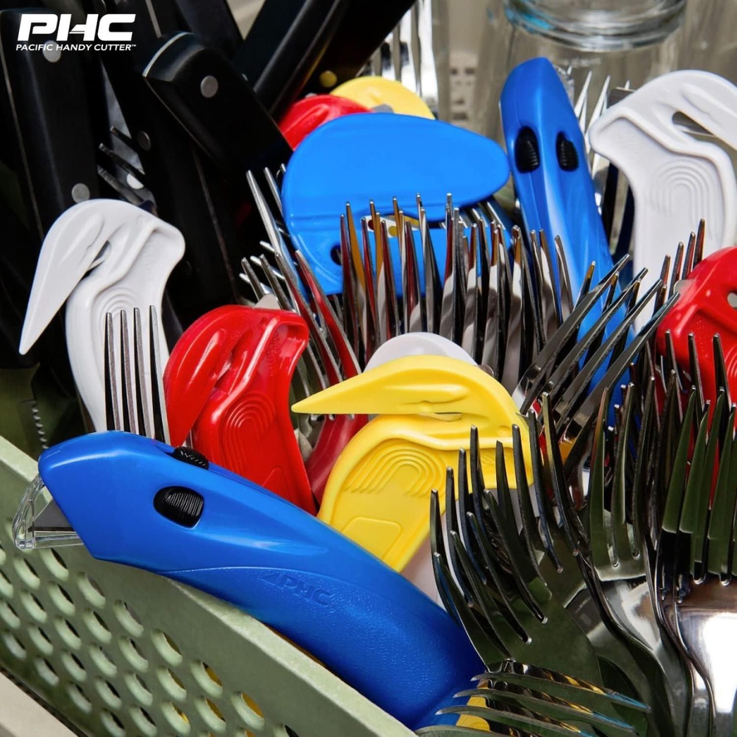Cutter De Seguridad Pacific Handy Cutter Rsc-432 Con Cuchilla Retráctil Automática, Diseño Ergonómico Y Resistente Para Abrir Cajas Y Empaques En Restaurantes, Supermercados, Tiendas Y Almacenes — imagen 6