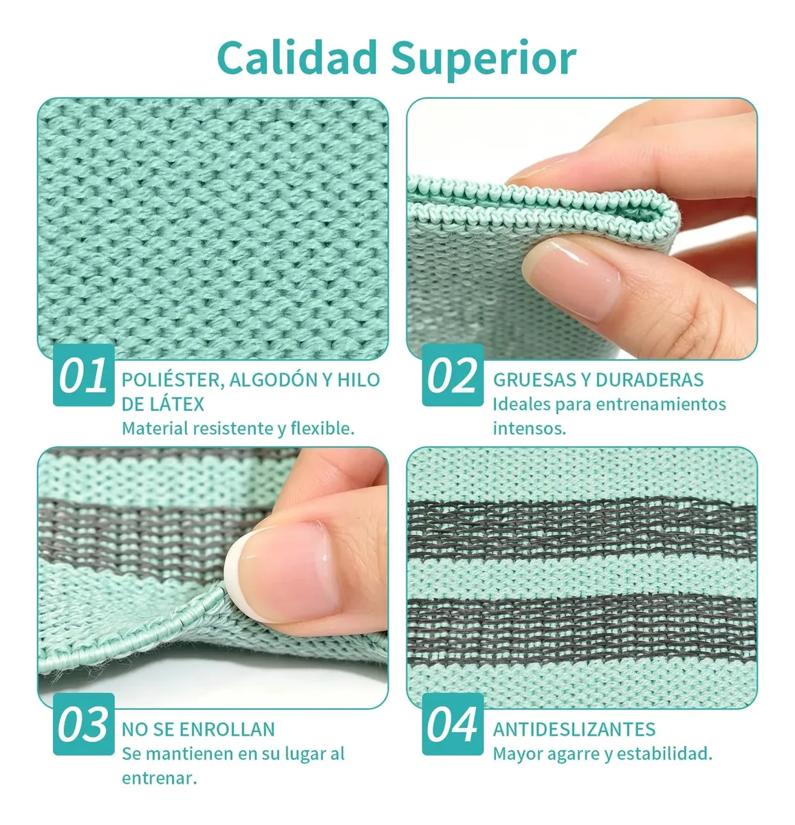 Set de Bandas de Resistencia para Ejercicio con Diferentes Niveles de Tensión — imagen 6