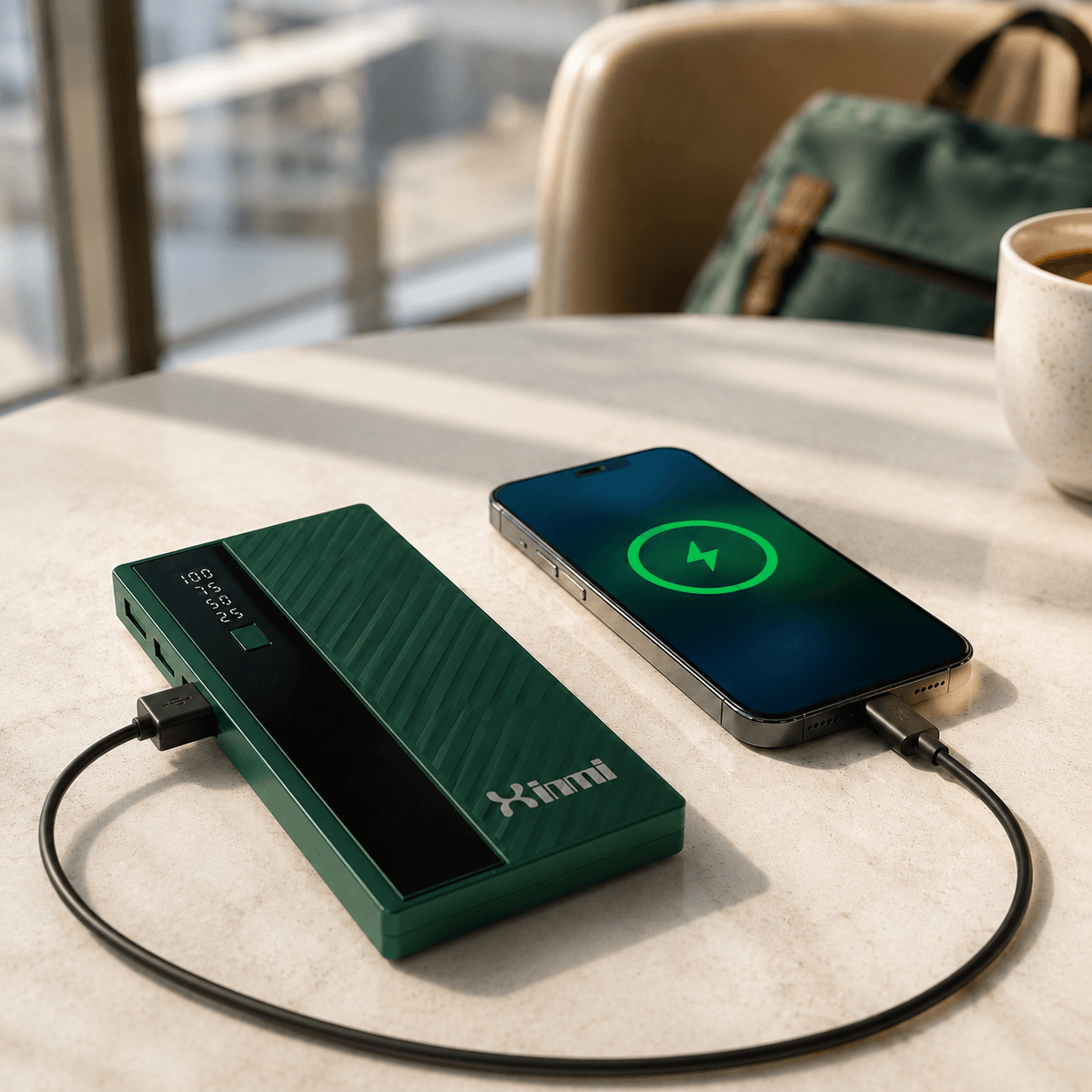 Power bank de 20000mah con entrada 2.1a, lampara y 3 puertos usb — imagen 2