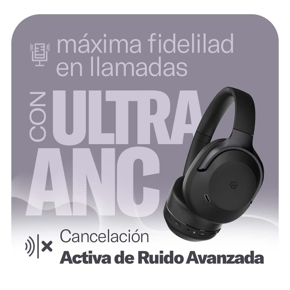 Audífonos inalámbricos On Ear One Pro STF ANC 40h Uso Negro — imagen 6
