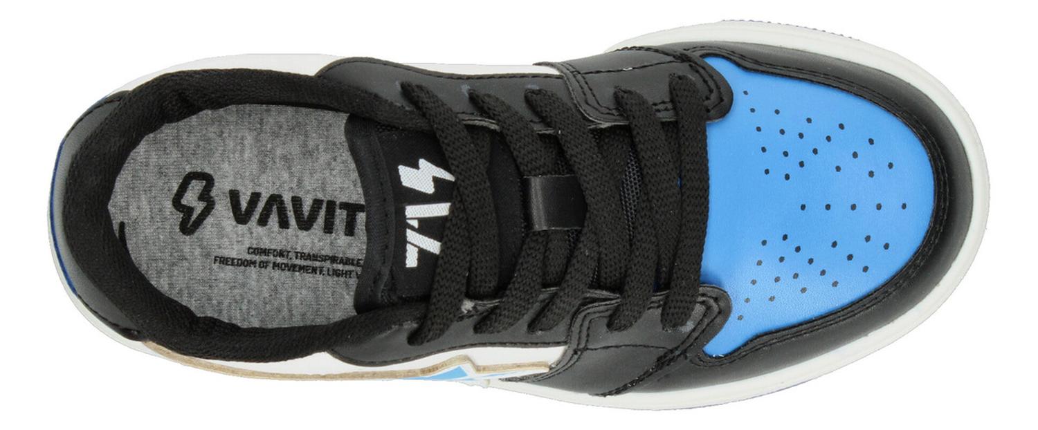 Tenis Niño Vavito Diseño Estrella Azul Negro Casual Ligero Streetwear Cintas Agujetas Ajustables — imagen 9