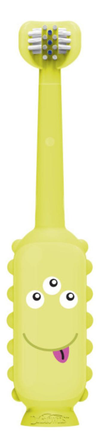 Cepillo De Dientes Dr. Brown's Bebé Monstruo Suave Cerdas Delicadas Mango Ergonómico Antideslizante Seguro Entrenamiento Infantil 0-3 Años Estimulación Oral Divertido Colorido — imagen 1