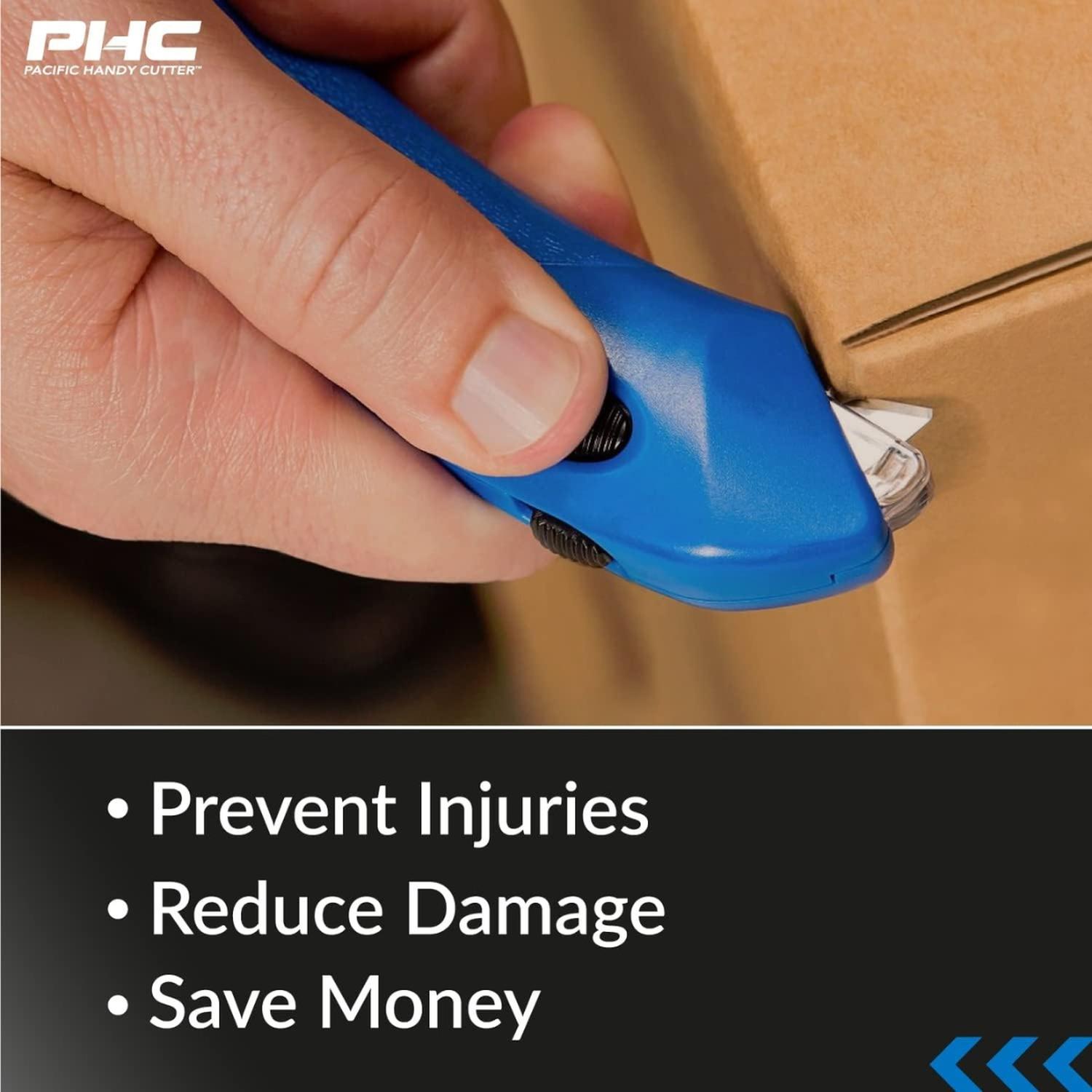 Cutter De Seguridad Pacific Handy Cutter Rsc-432 Con Cuchilla Retráctil Automática, Diseño Ergonómico Y Resistente Para Abrir Cajas Y Empaques En Restaurantes, Supermercados, Tiendas Y Almacenes — imagen 3