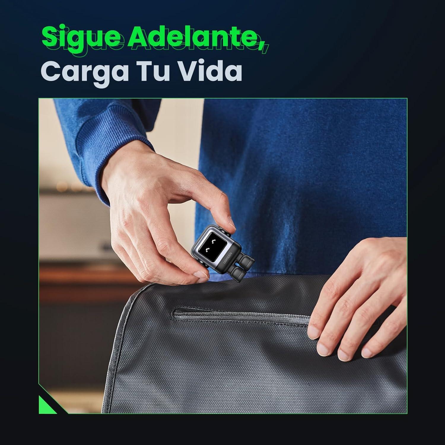 Cargador Ugreen Nexode 30W USB-C Robot Gris Rápido — imagen 2