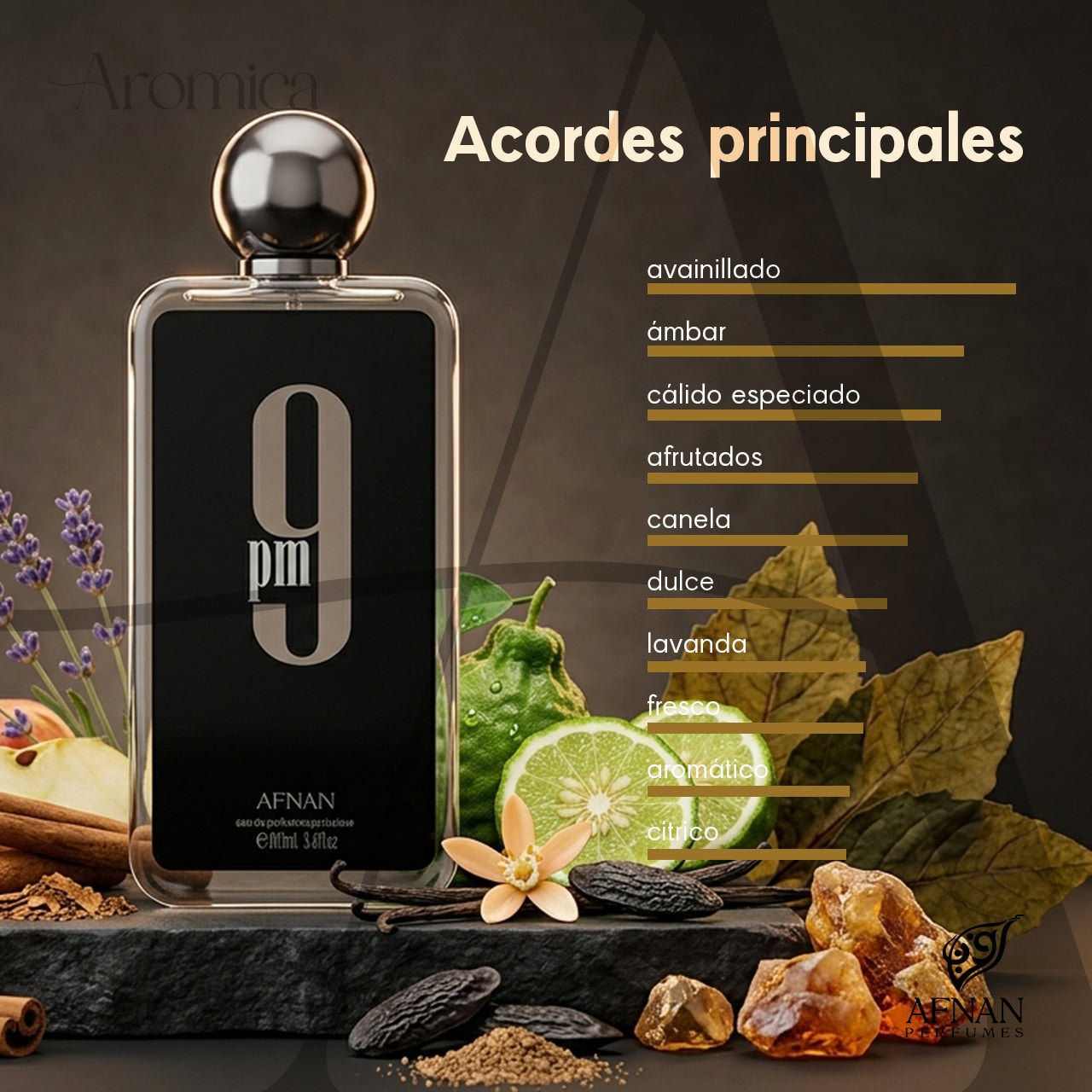 Perfume Arabe Afnan 9PM Hombre EDP 100ml (Black) — imagen 4